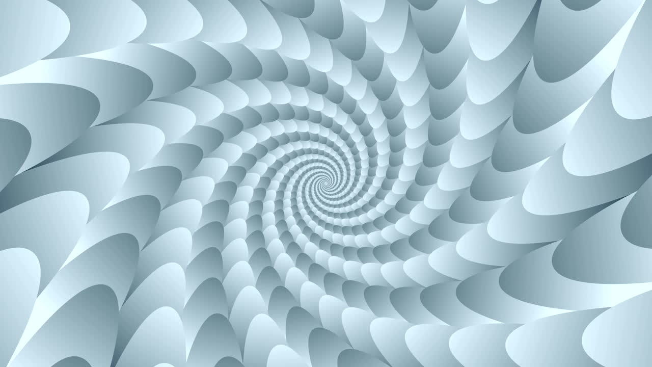 Abstract Monochrome Roundness Spiral Hypnotic Background Animation