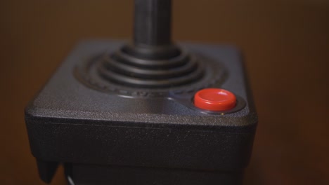close-up of atari video computer console videogame joystick