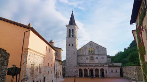 the cathedral of santa maria assunta in piazza del duomo in spoleto, italy