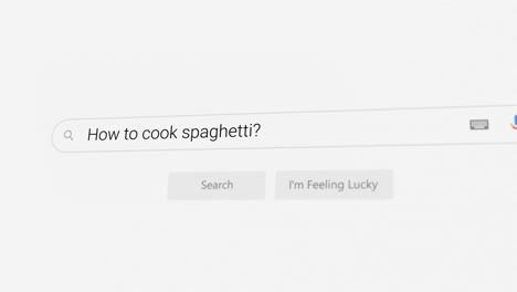 searching for how to cook spaghetti? on internet browser
