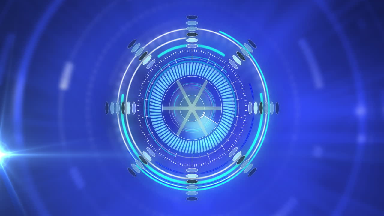 범위 스캐닝과 데이터 처리의 애니메이션