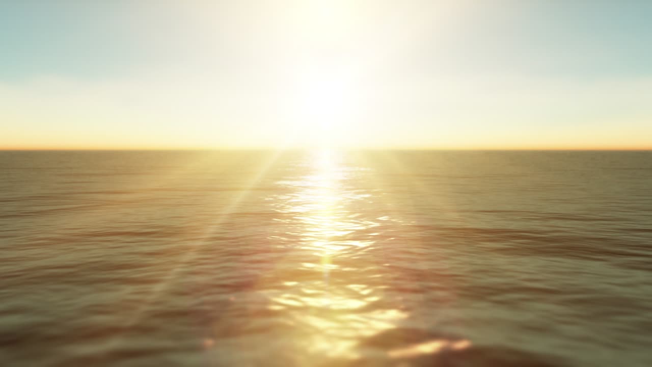 полет над океаном, полет над поверхностной водой, 4k беспрепятственная циклическая анимация