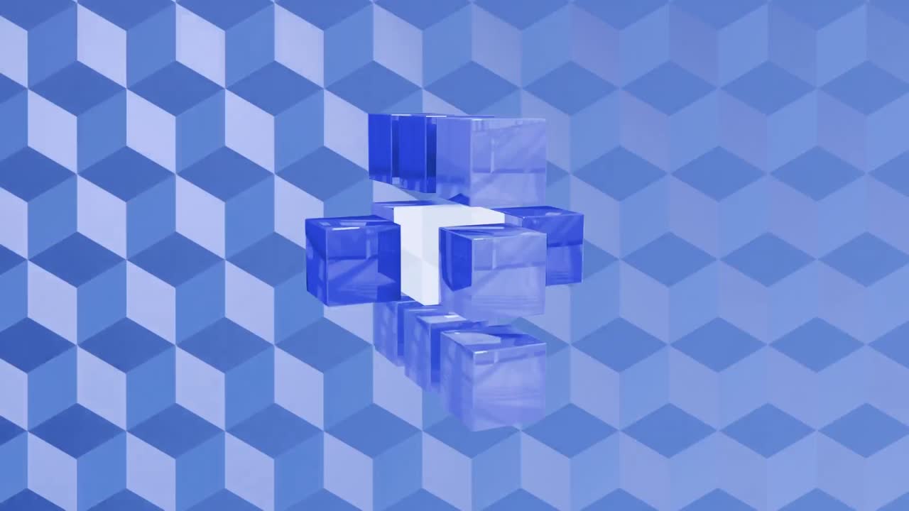 움직이는 다채로운 기하학적 모양의 애니메이션