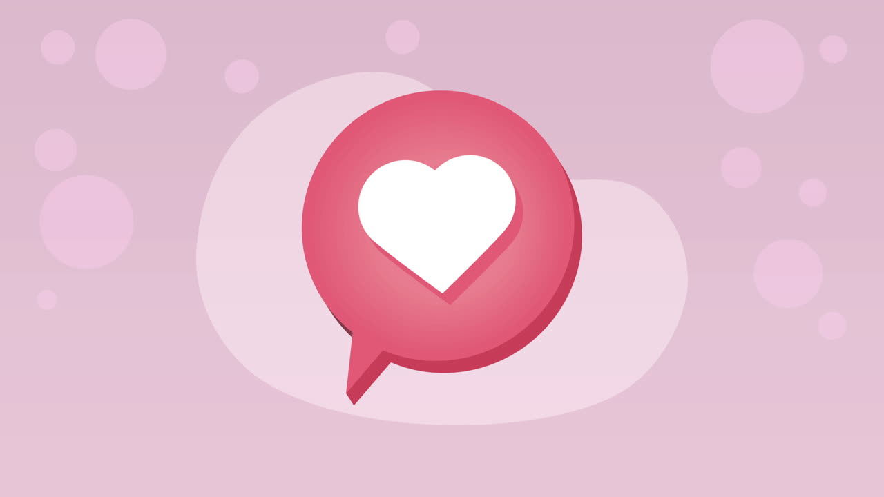 음성 버블 애니메이션 심장