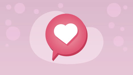 heart in speech bubble animation