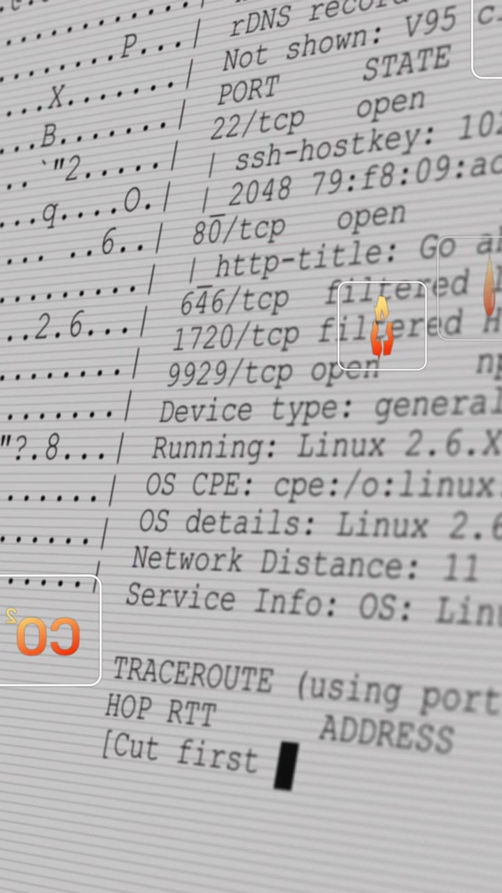 Animation of multiple digital icons over data processing on computer screen