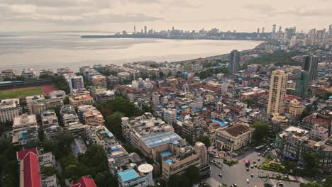 aerial view of mumbai city, maharshtra, india.
