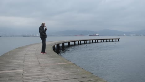 Strolling-At-Wooden-Dock