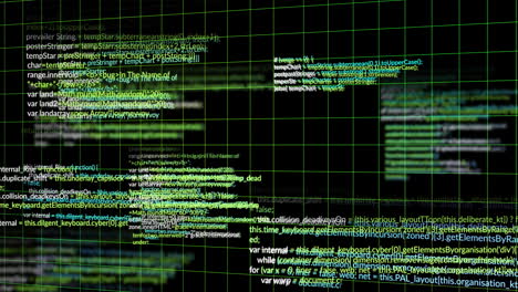 animation of digital data processing over black background