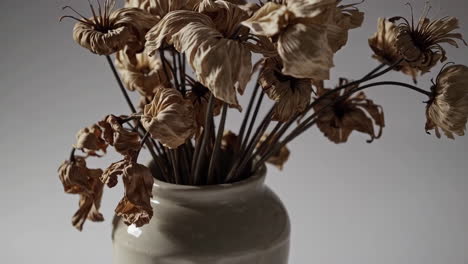 dried flowers in a vase