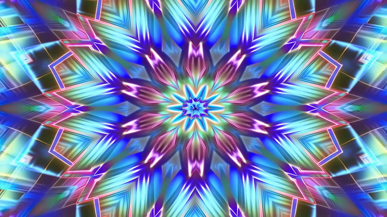 Vibrant Abstract Kaleidoscope Patterns