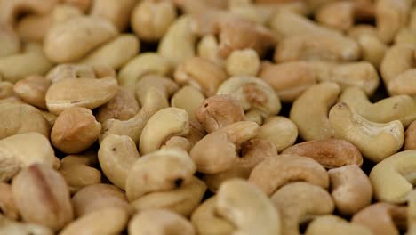 cashew nuts on a rotating plate (seamless loopable)