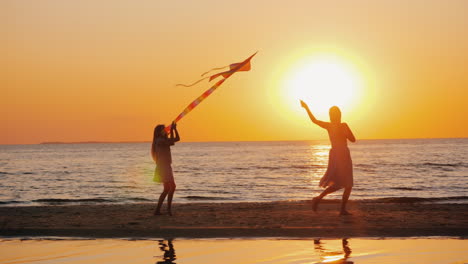 A-Young-Family-Actively-Spends-Time-Together---They-Play-Kites