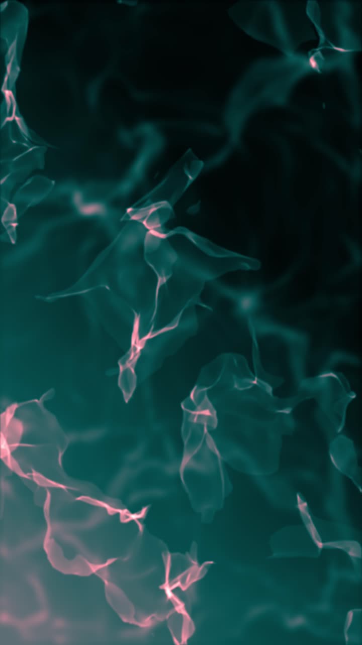 Abstract Teal and Pink Flowing Patterns