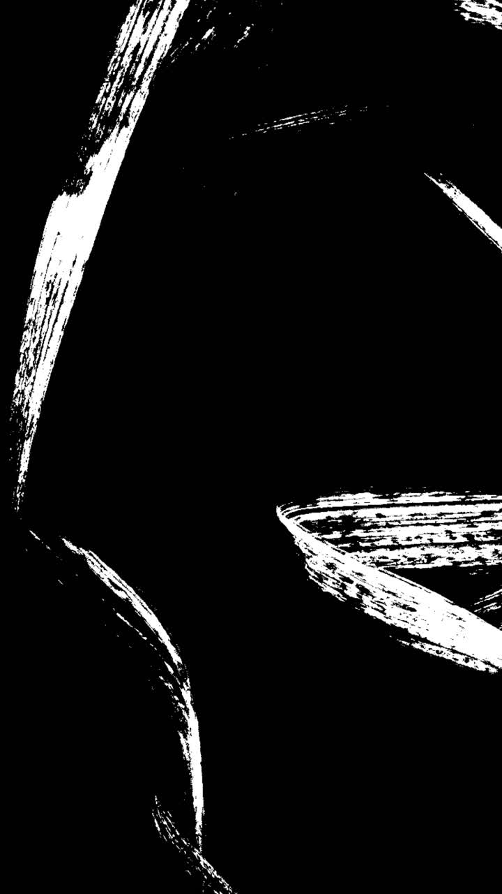 Pennellate bianche dinamiche su sfondo nero