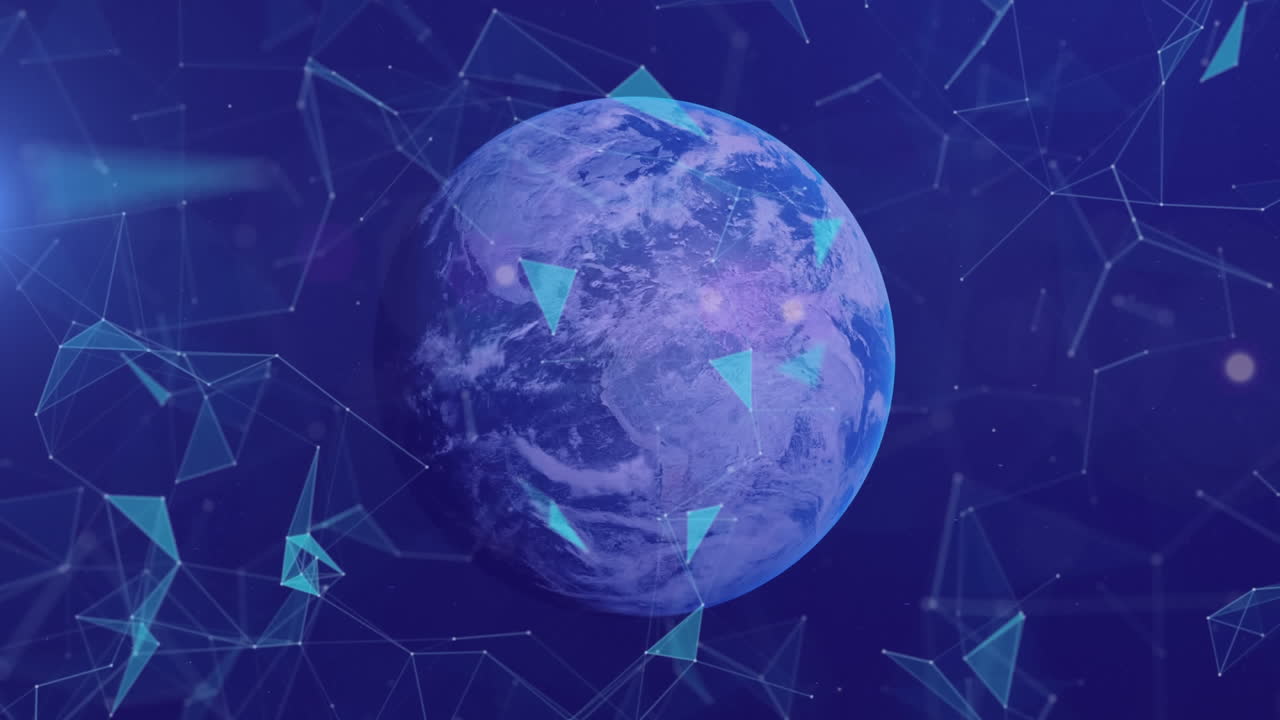 Animation of globe spinning and network of connections
