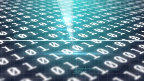 animación del escaneo del alcance sobre el procesamiento de datos de codificación binaria