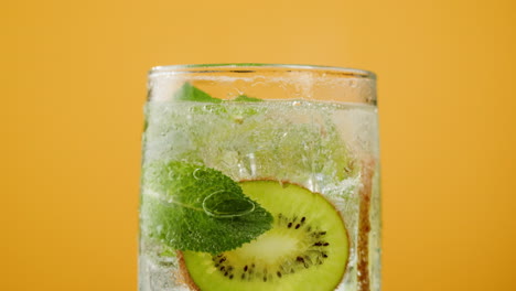 refreshing kiwi mint soda