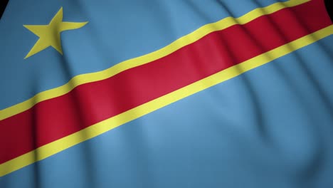 waving realistic democratic republic of congo in 4k, loop animation