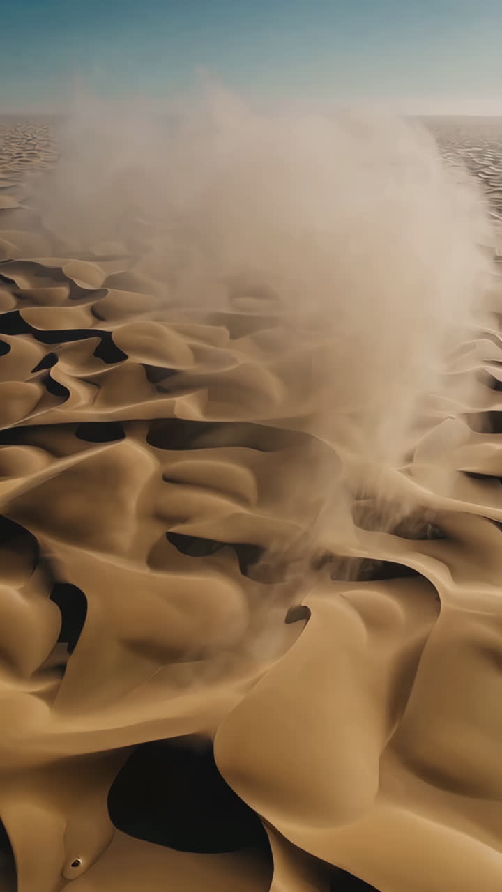 Aerial View of Dramatic Sand Dunes
