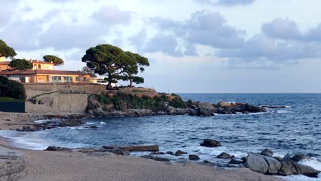 picturesque island under cloudy sky