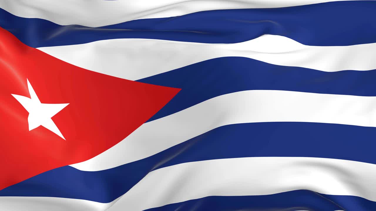 Bandiera animata di Cuba come sfondo