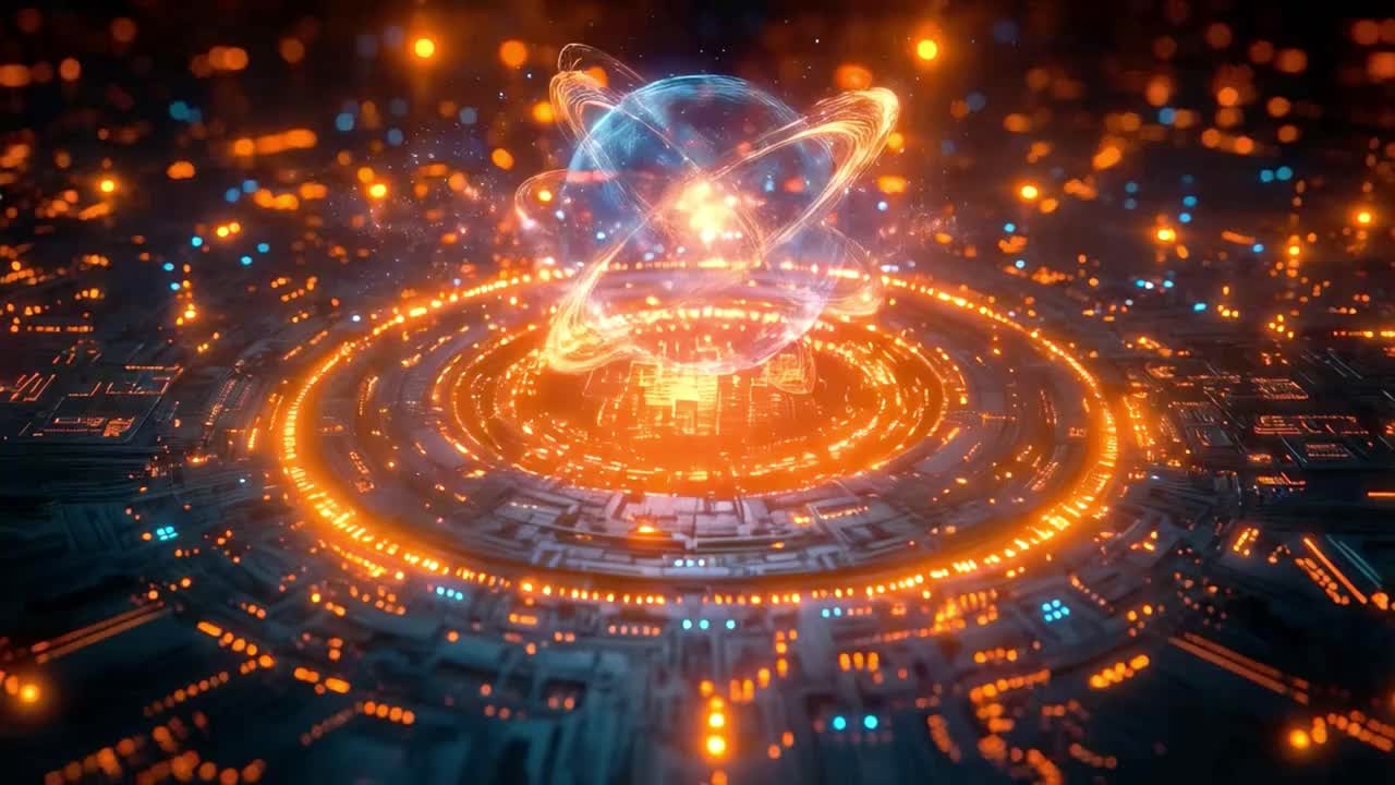 미래 추상 기술 배경