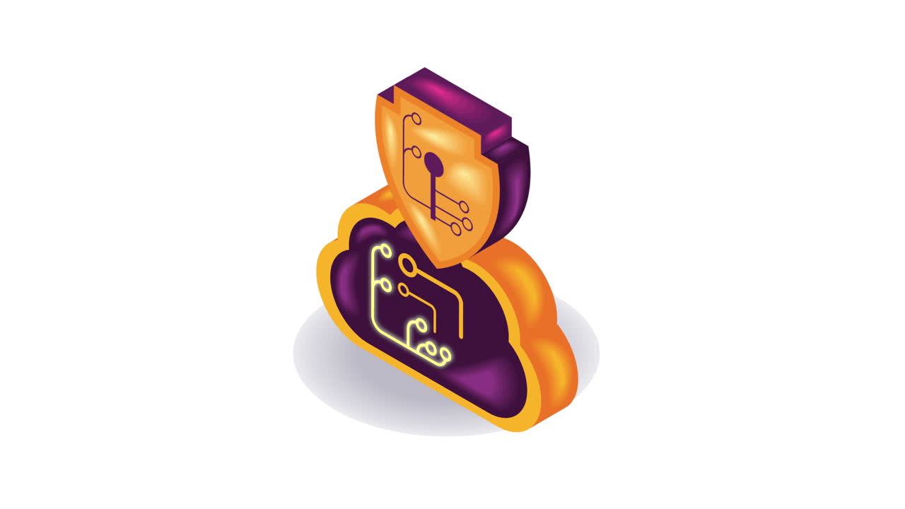 animación del guardia del escudo de seguridad dorado