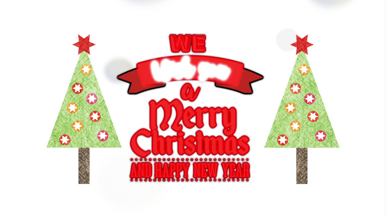 소나무 나무 와 함께 해리 크리스마스 카드