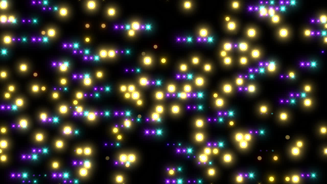 patrón de puntos de arco iris en filas en la pantalla digital