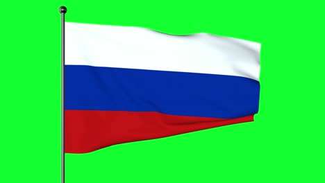 green screen 3d illustration of the flag of the russian federation is a tricolour flag consisting of three equal horizontal fields: white on the top, blue in the middle, and red on the bottom.