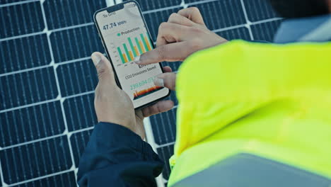 solar panels, person hands