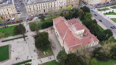 zagreb earthquake during covid19 corona virus - aerial footage