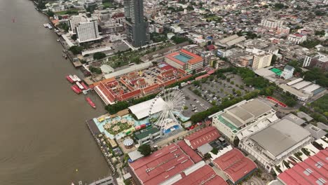 ferris wheel in bangkok, thailand. downtown bangkok