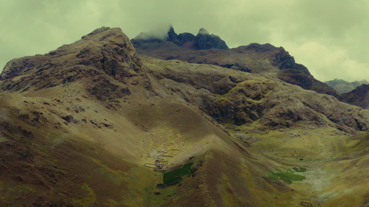 Aerial Shot of the Andes Mountains in Peru