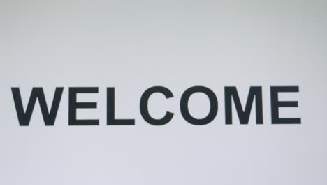 Welcome-animation-sign-in-black-color-on-white-background