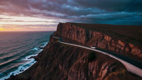 sunset clifftop road