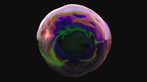 3d bubble, colorful, morphing, oil, vj loop, slow liquid ripples, slowly bubbling from top