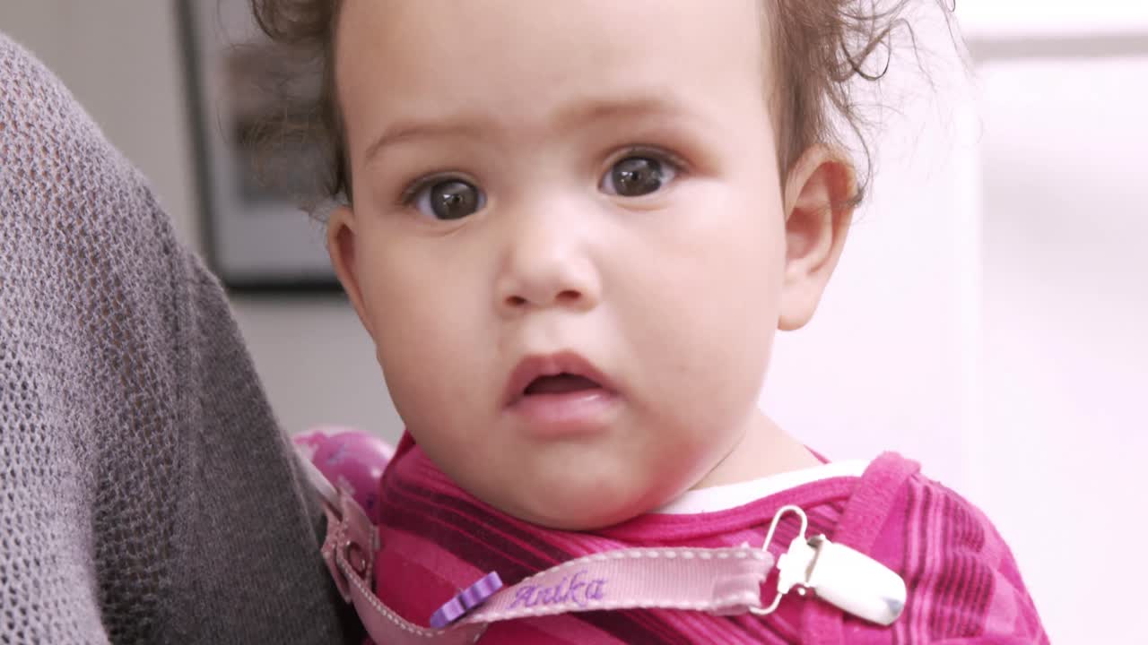 귀여운 아기의 클로즈업