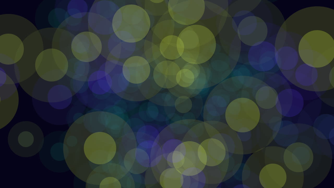 círculos vibrantes en movimiento visualización dinámica de azules, amarillos y verdes