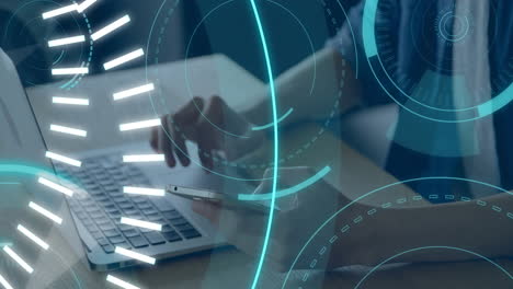 5g written in the middle of a futuristic circles 4k