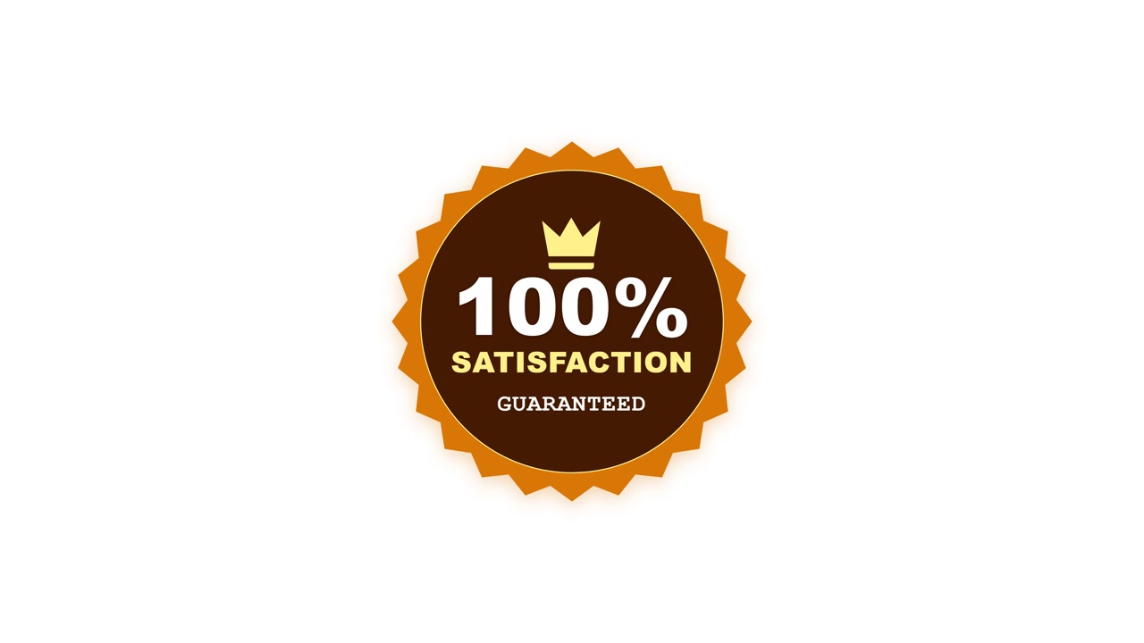 Animazione badge Soddisfazione garantita al 100%