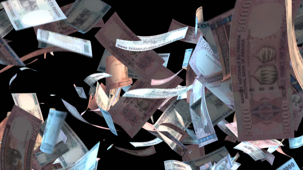 Falling Malagasy Ariary/Comoros Franc Banknotes