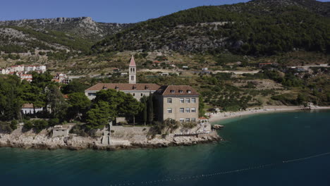 Coastal Village with Church and Monastery in Croatia