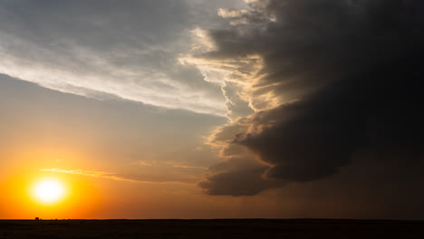 sunset supercell storm