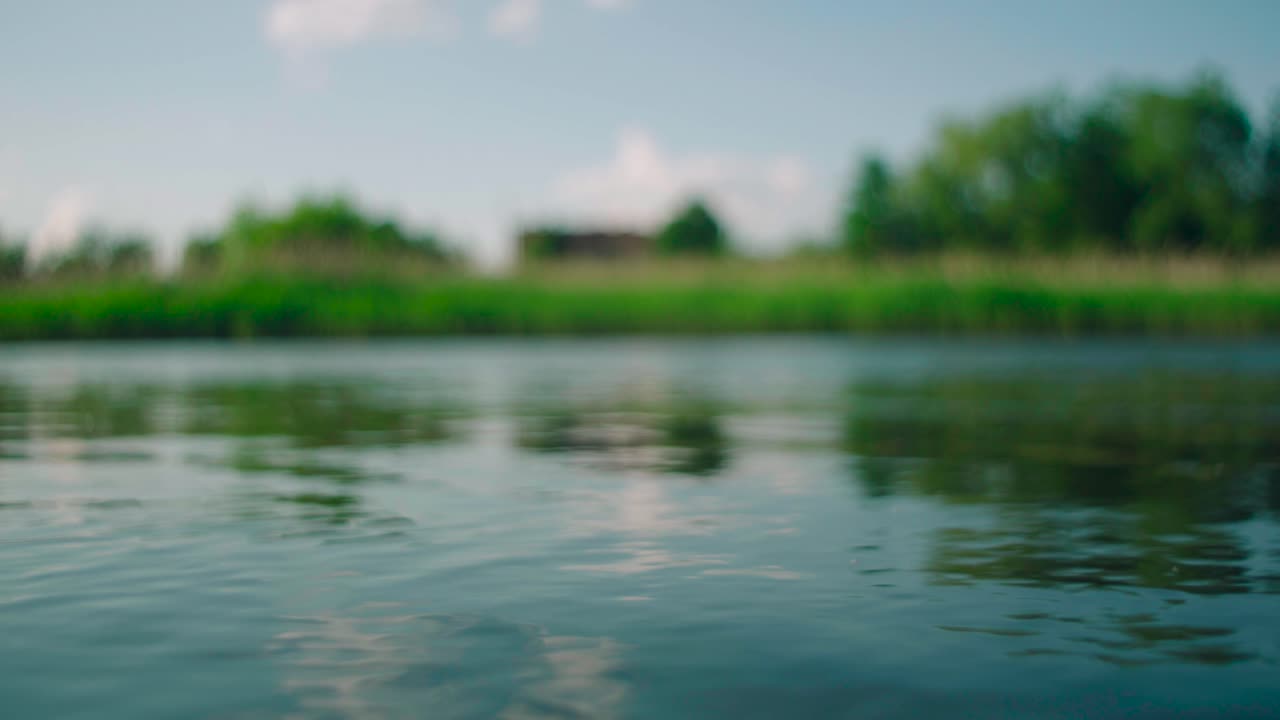 잔잔한 날씨와 함께 자연을 흐르는 담수계의 매혹적인 풍경