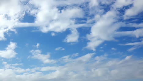 beautiful blue sky with fluffy clouds