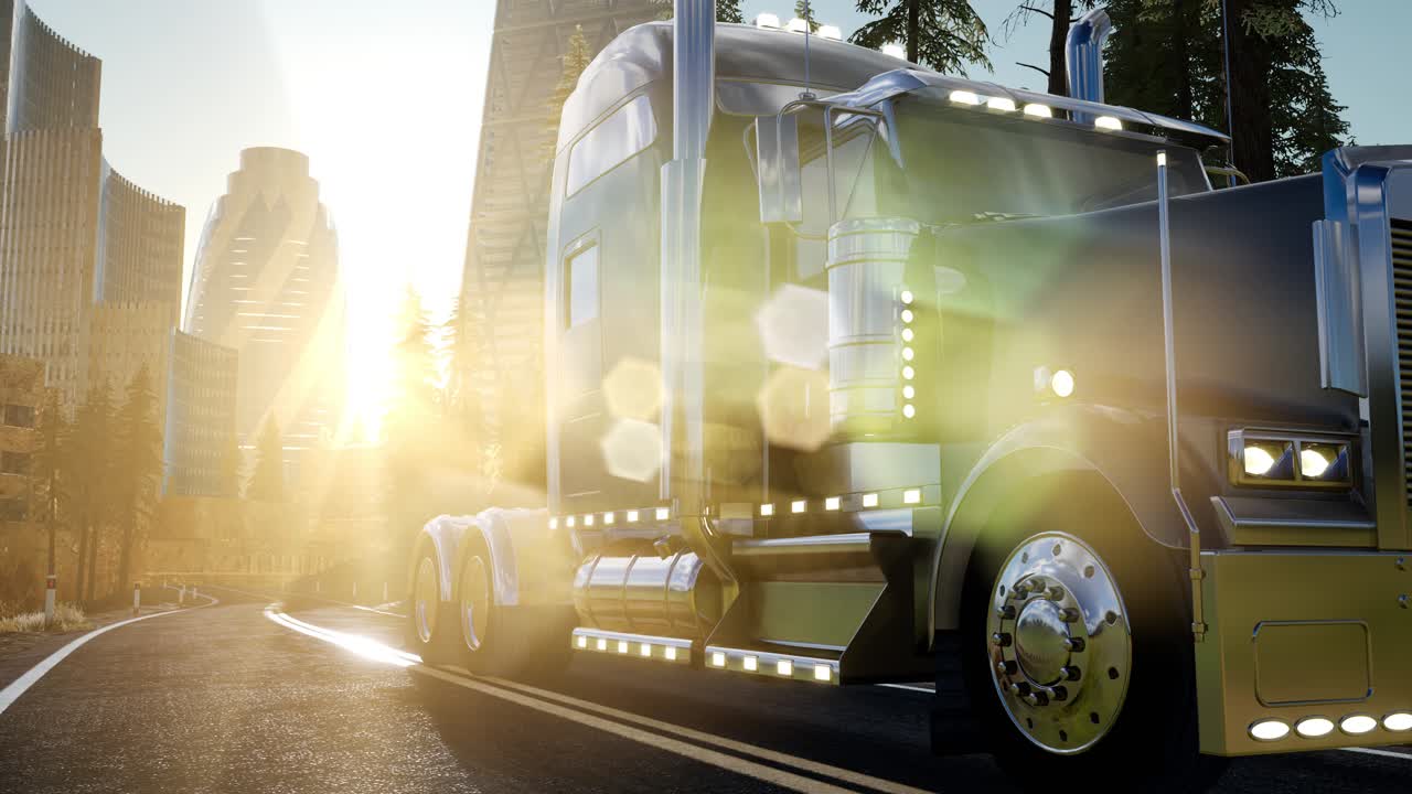 도로에 있는 트럭