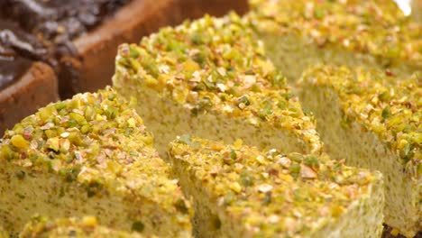 pistachio cheesecake triangles