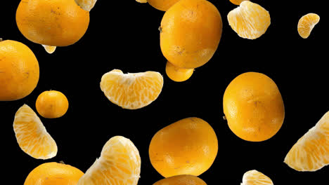 falling oranges with alpha channel
